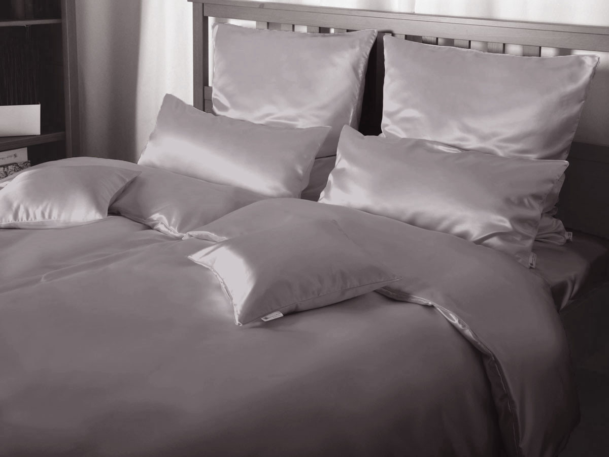 Pościel jedwabna Seidenweber Uni Cherry - poszewka na kołdrę do 220x240