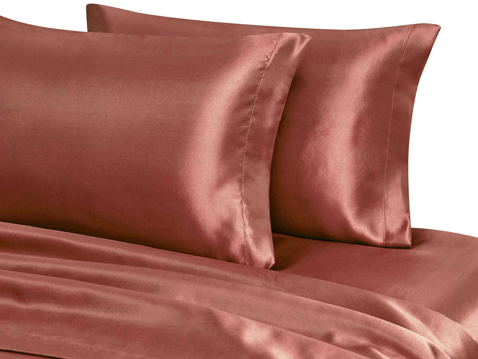 Pościel jedwabna Seidenweber Uni Copper - poszewka na poduszkę 70x80