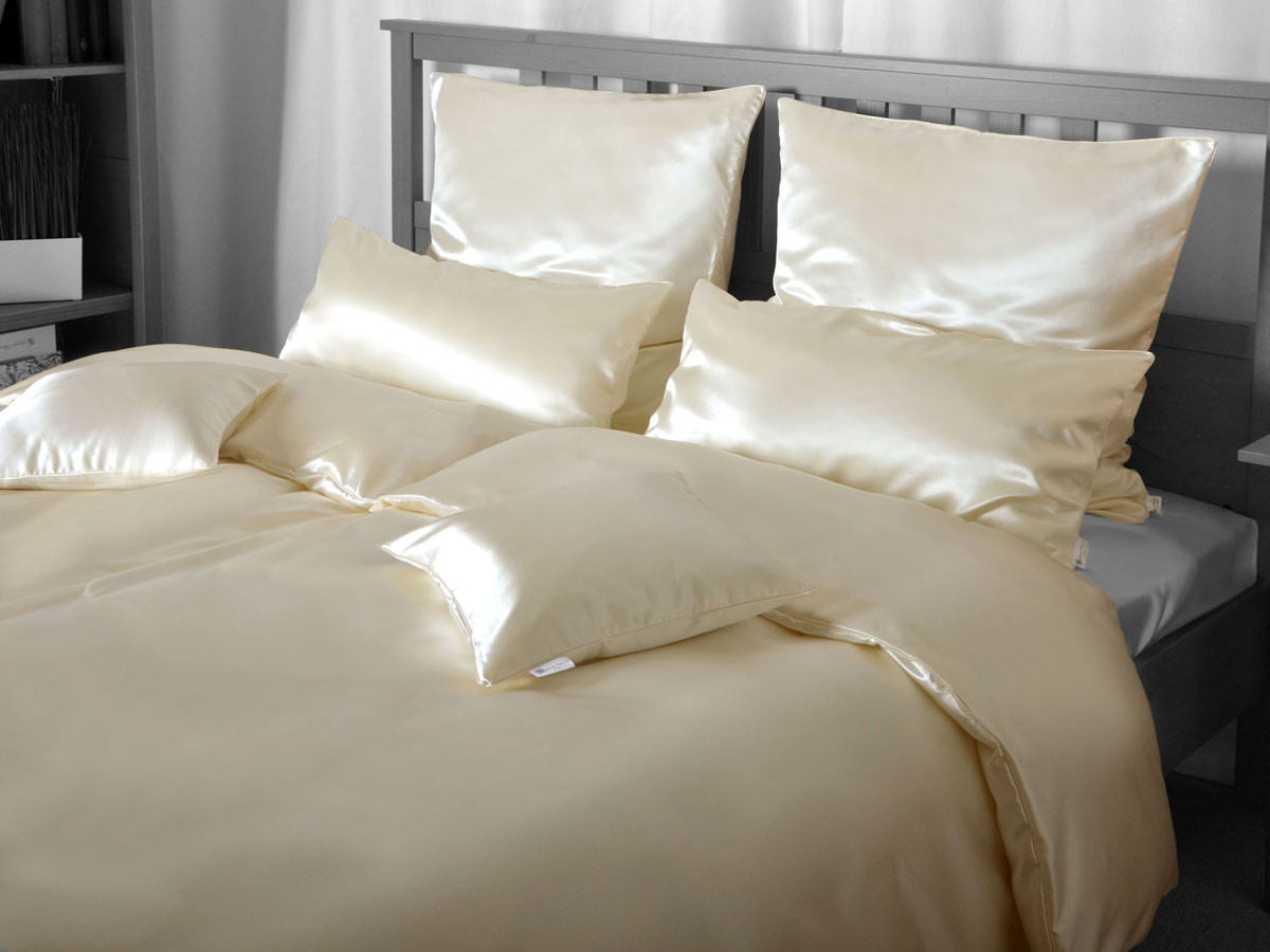 Pościel jedwabna Seidenweber Uni Natur - poszewka na poduszkę