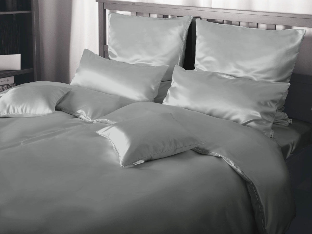 Pościel jedwabna Seidenweber Uni Petrol Green - poszewka na kołdrę do 140x220