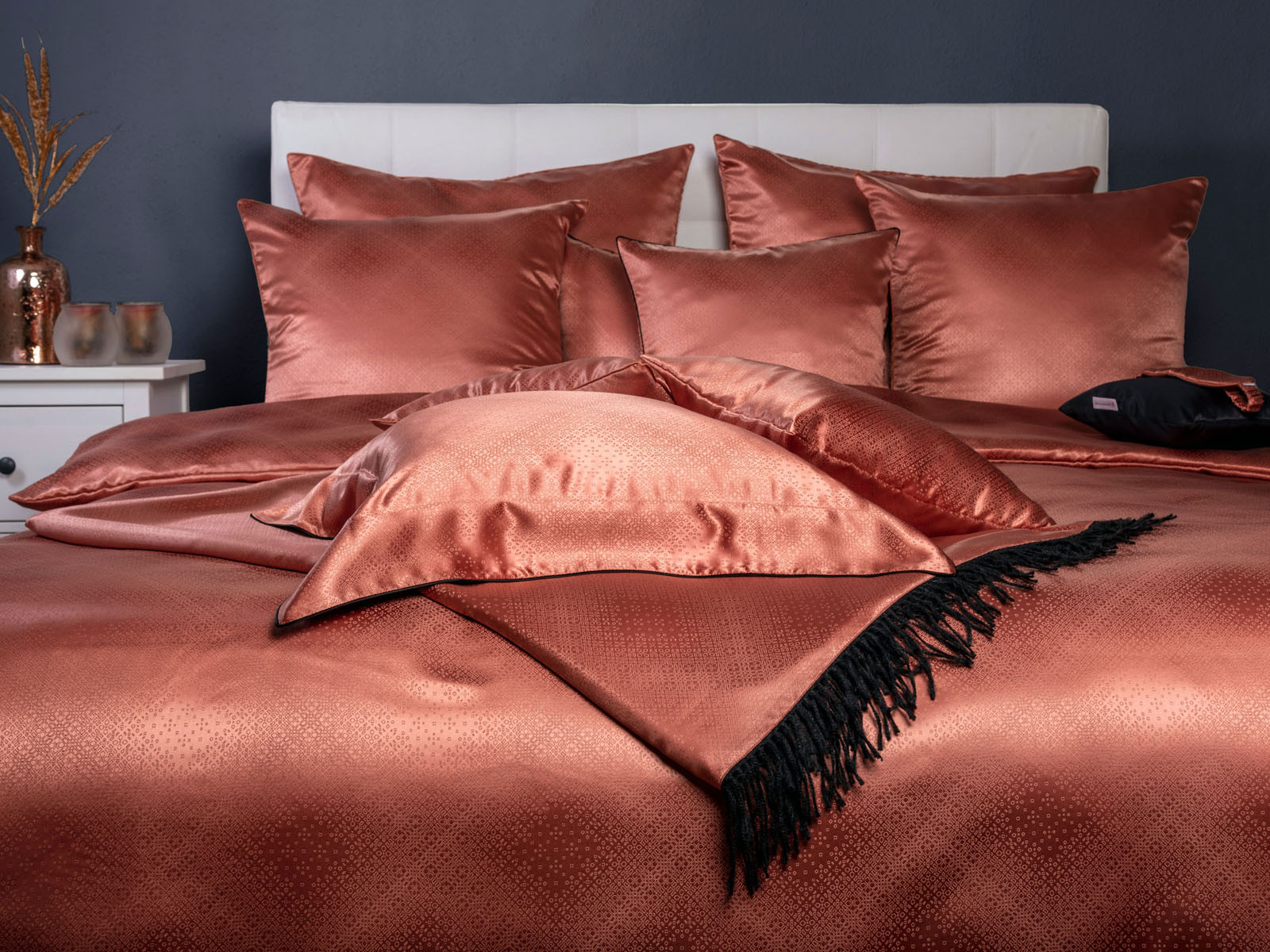 Pościel jedwabna Seidenweber Wega Copper - poszewka na kołdrę do 200x220