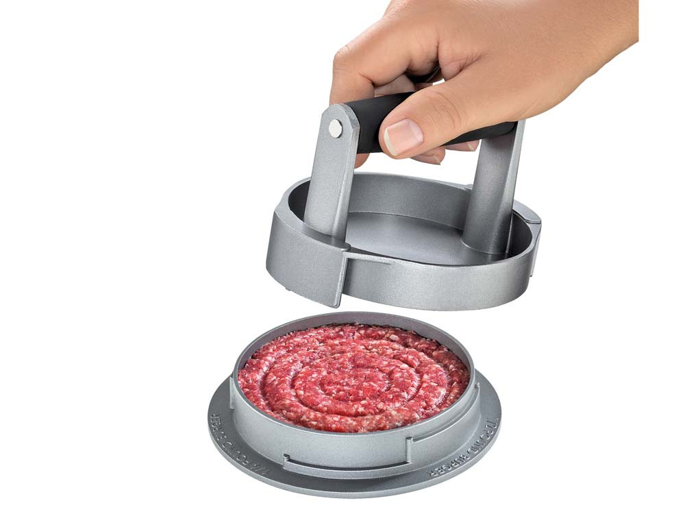 Foremka z praską do burgerów o 3 grubościach Kuchenprofi Trio