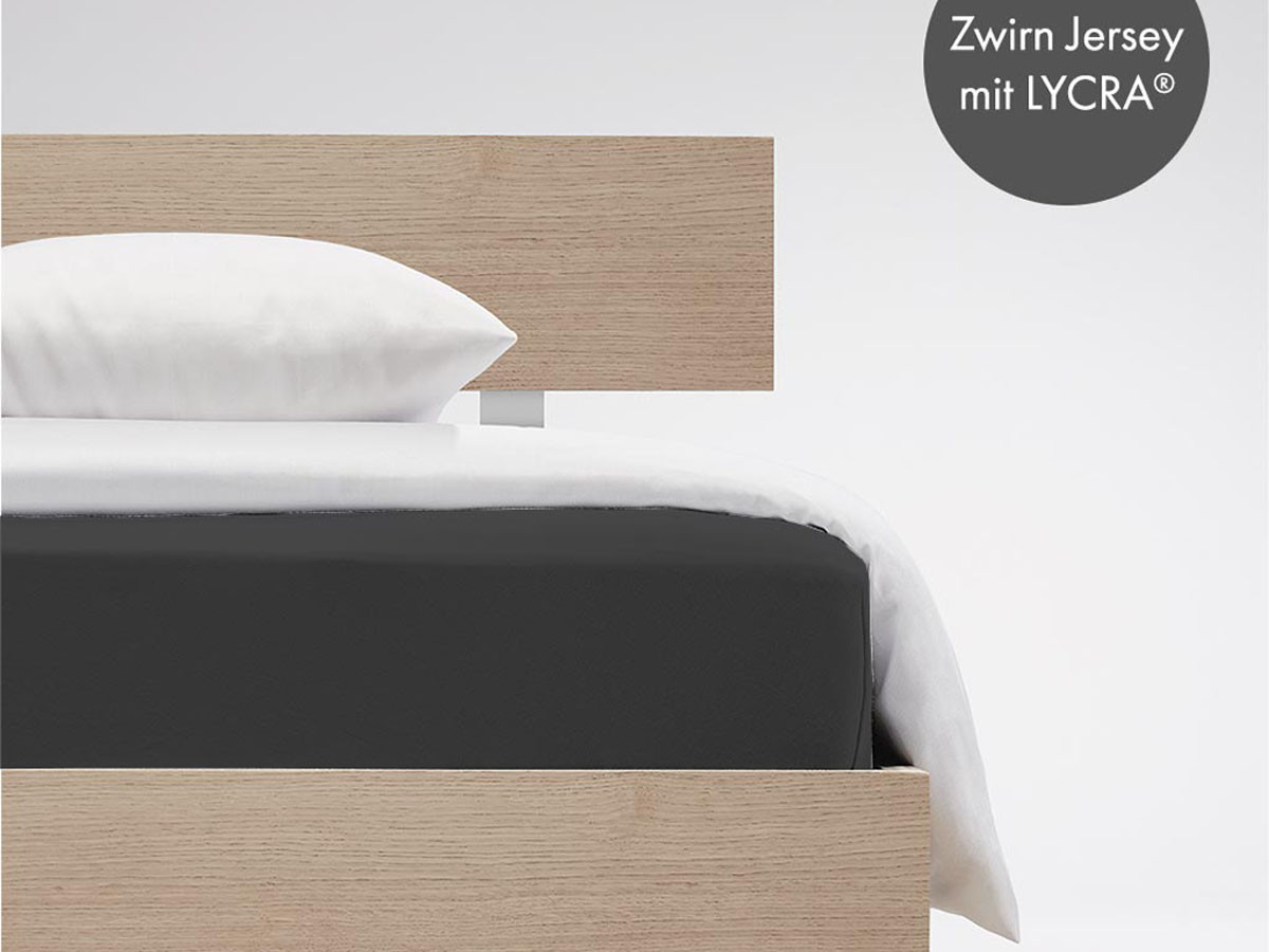 Prześcieradło Fleuresse Jersey Comfort Antrazit 100x200 XL