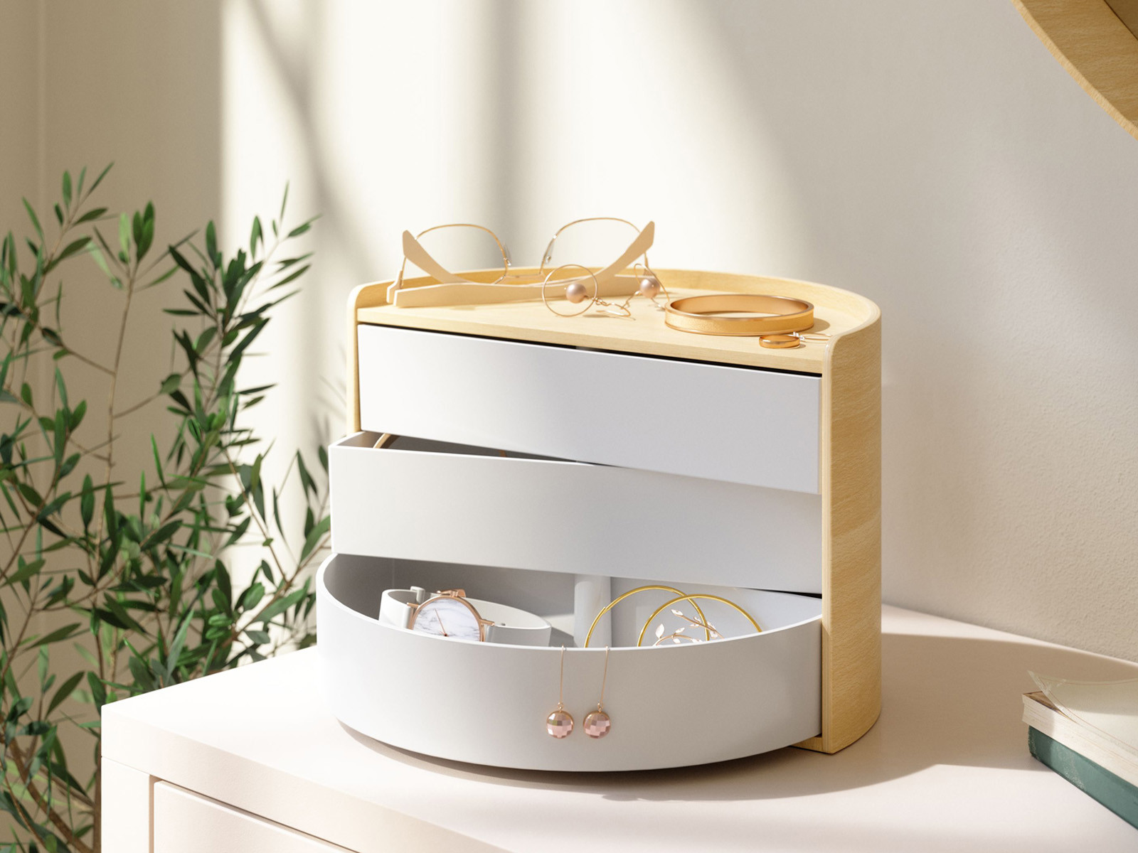 Pudełko na biżuterię Umbra Moona Natural