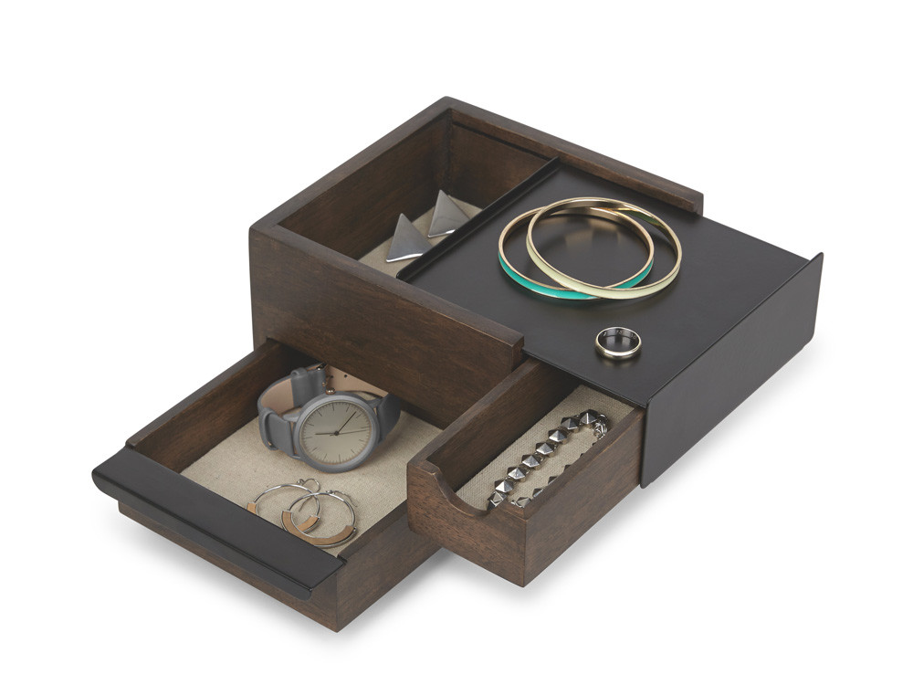 Pudełko na biżuterię Umbra Stowit Mini Walnut
