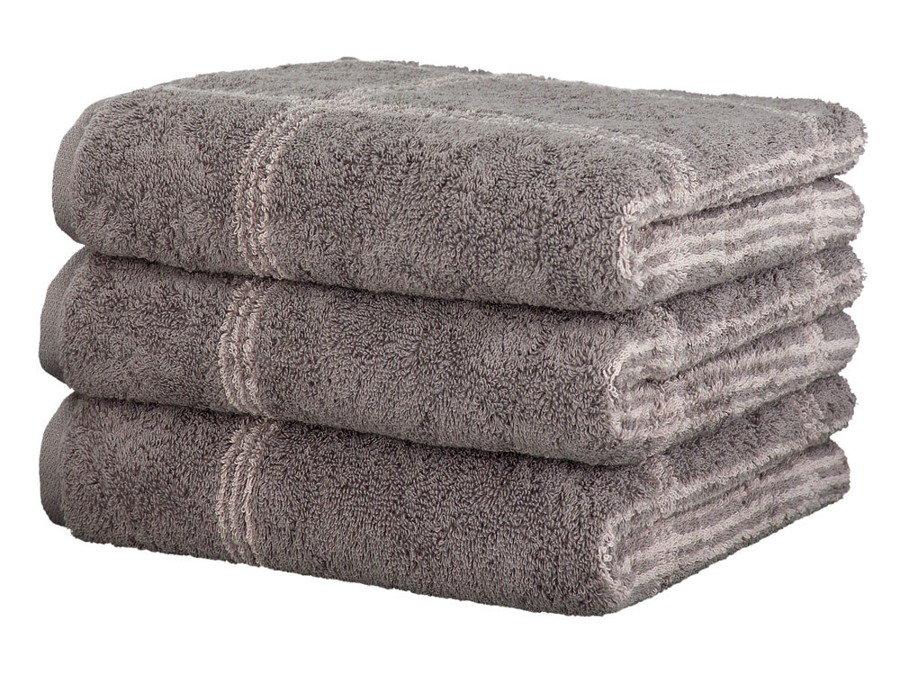 Ręcznik Cawo Two-Tone Graphic Graphite