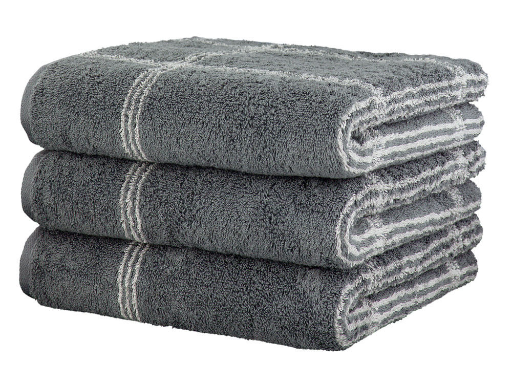 Ręcznik Cawo Two-Tone Graphic Grey