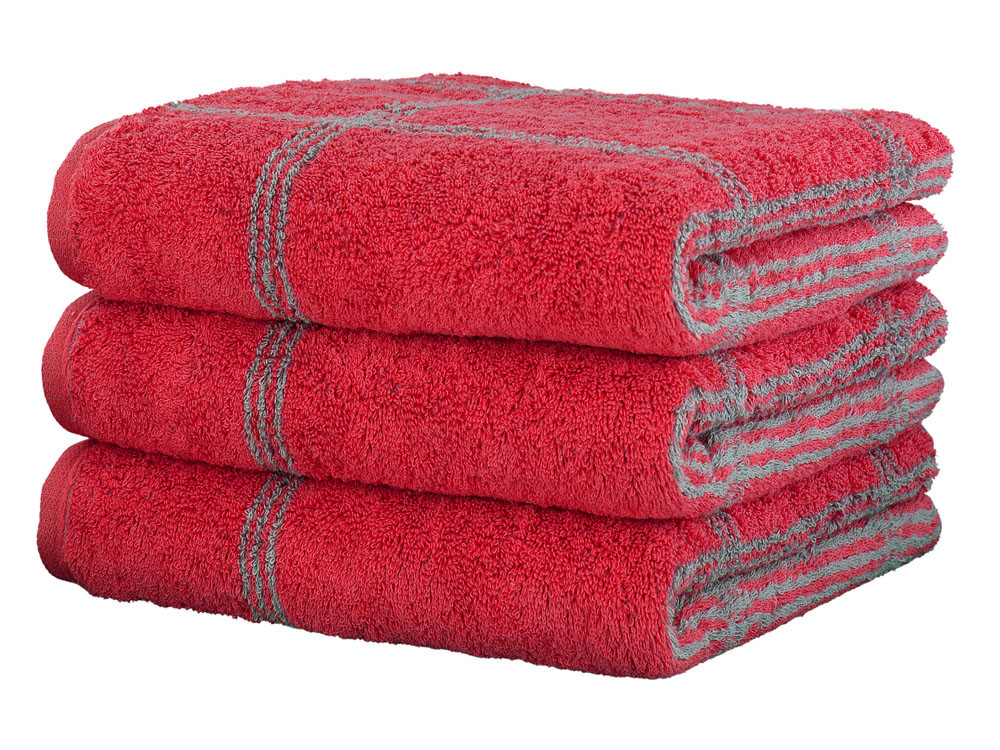 Ręcznik Cawo Two-Tone Graphic Red