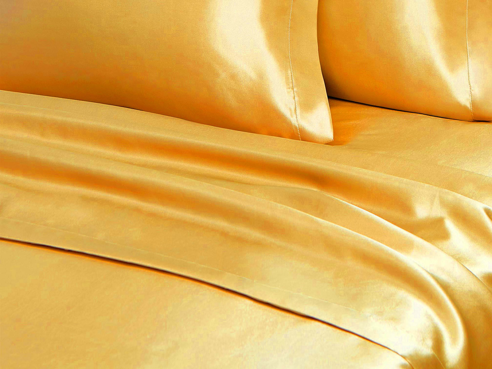 Prześcieradło jedwabne płaskie Seidenweber Uni Gold 190x290