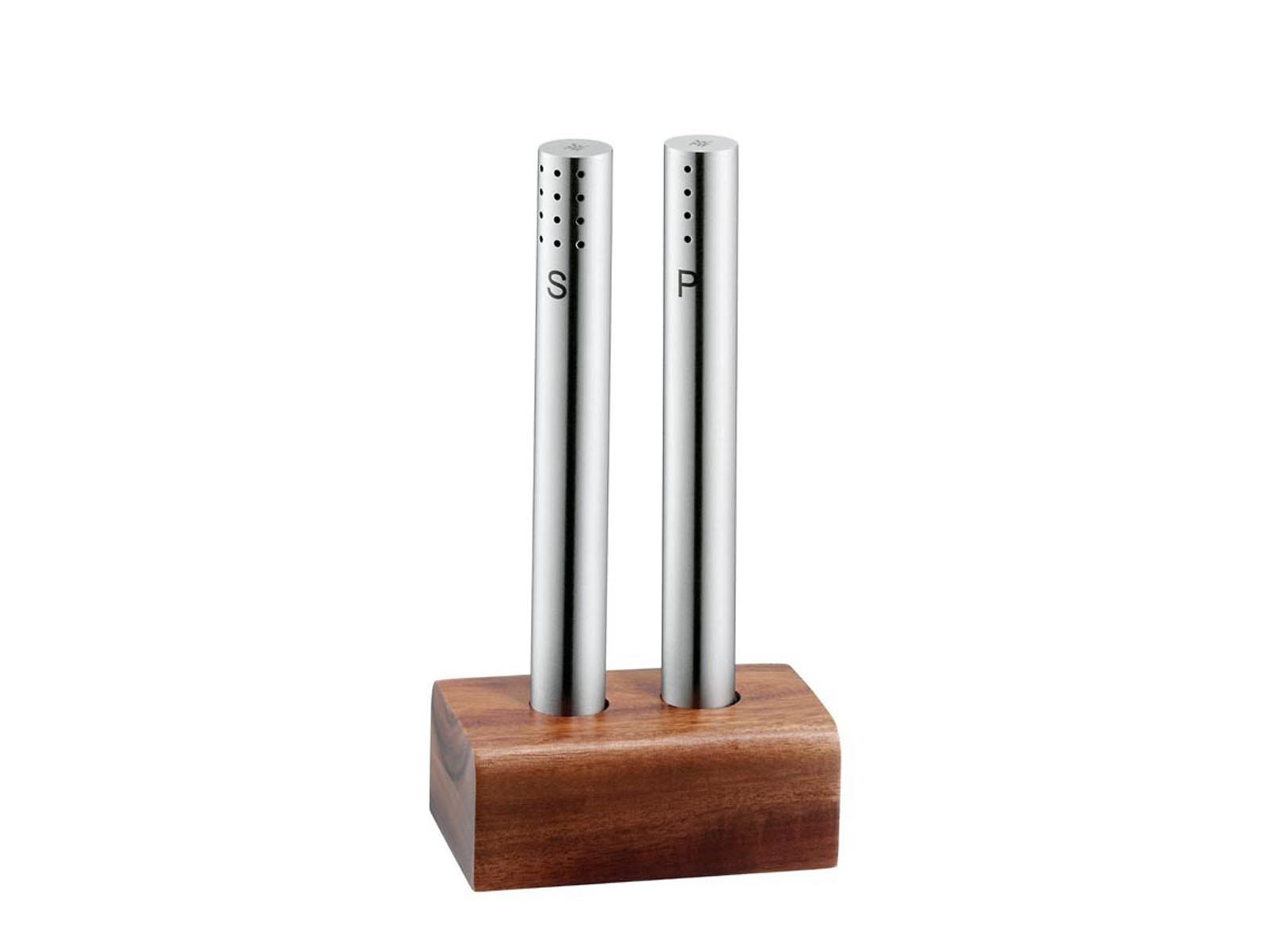 Solniczka i pieprzniczka z podstawką zestaw x3 WMF Acacia Wood
