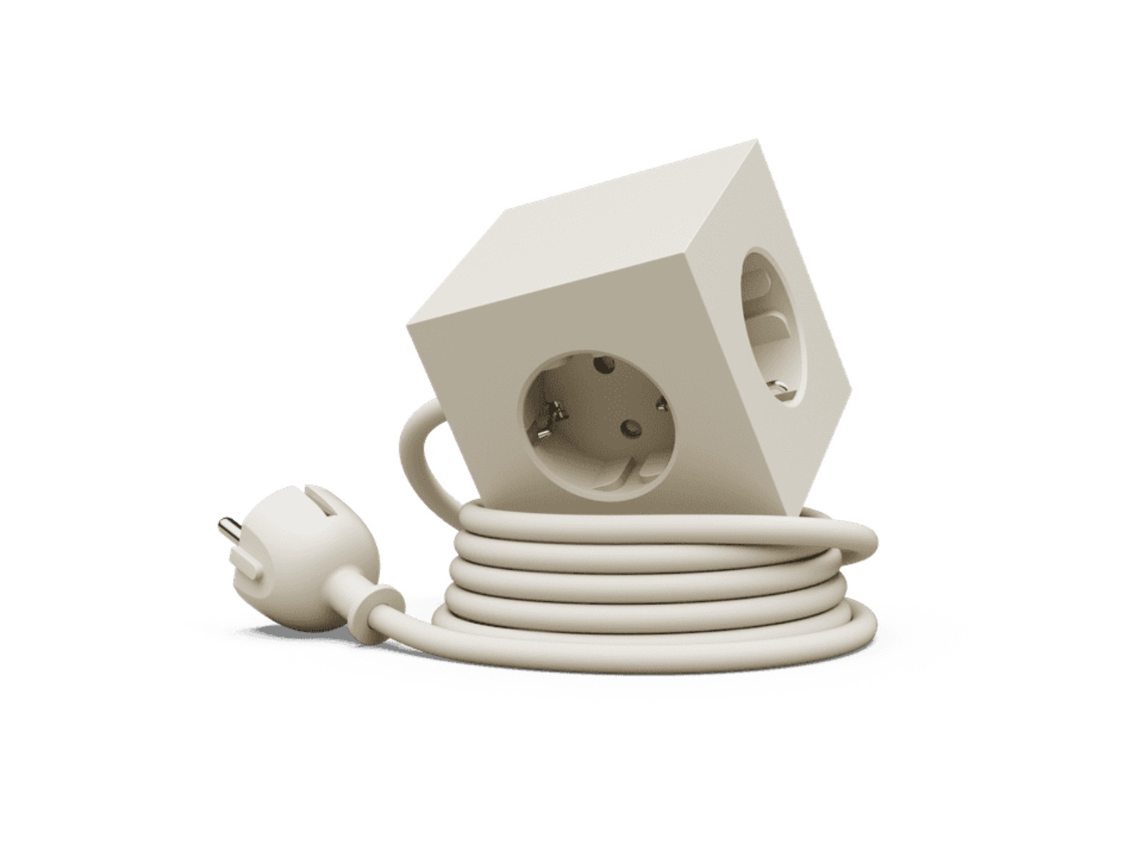 Listwa/zasilacz z przedłużaczem Avolt Square1 3in1 2xUSB-C Sand 1,8m