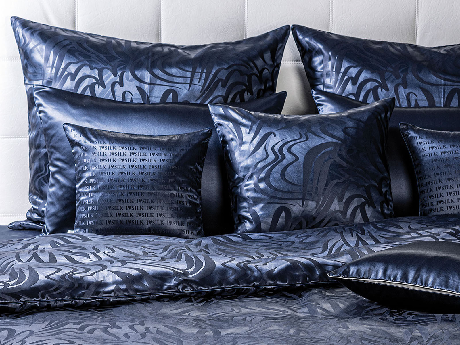 Pościel jedwabna Seidenweber Impulse Saphir - poszewka na poduszkę 50x70