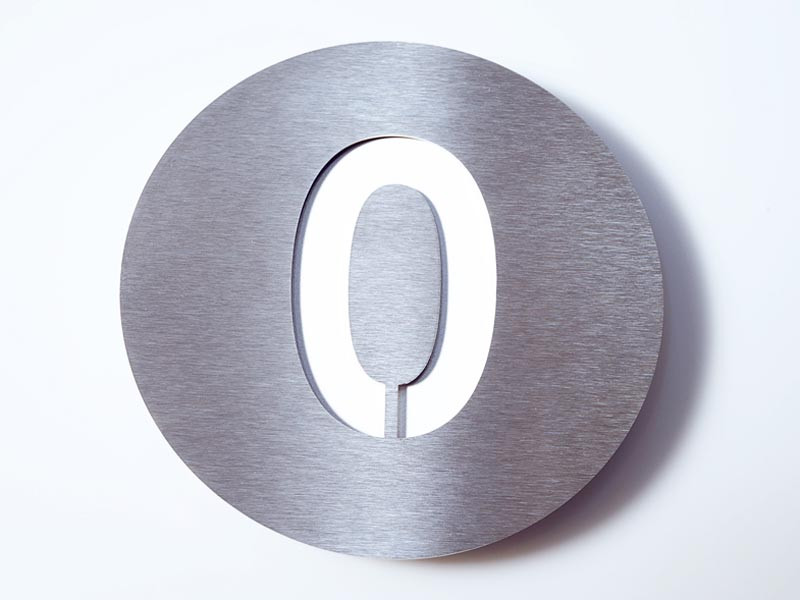 Tabliczka numeryczna Radius 0 White