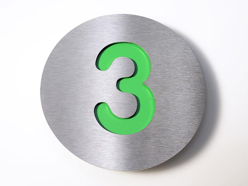 Tabliczka numeryczna Radius 3 Green