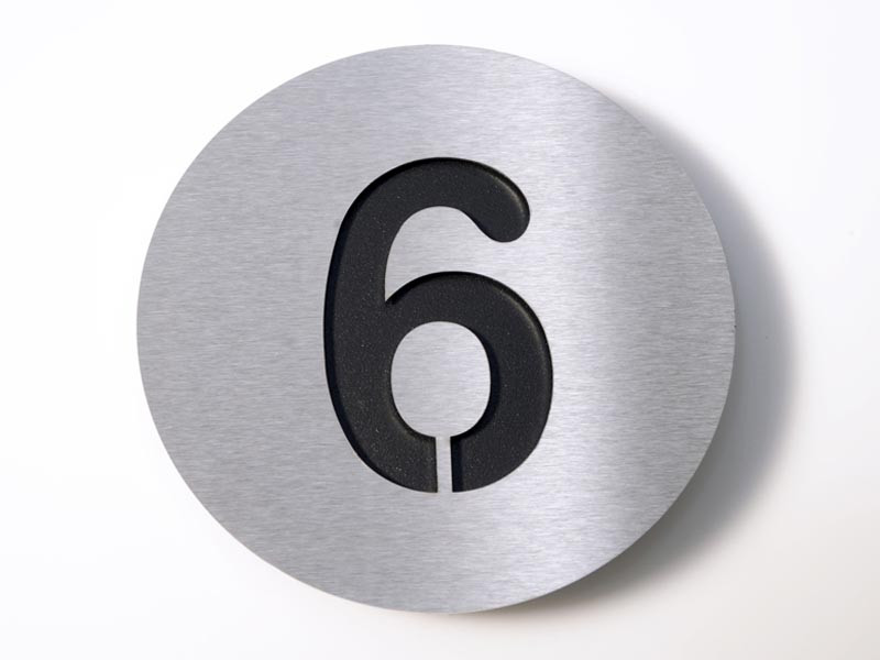 Tabliczka numeryczna Radius 6 Black