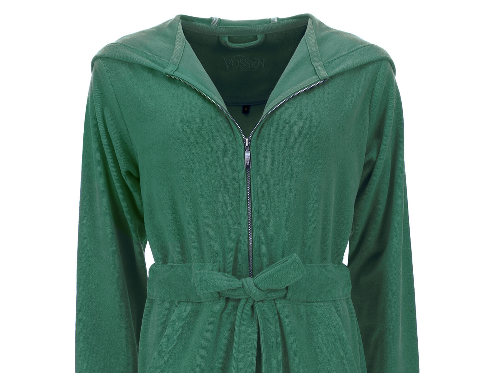 Szlafrok Vossen Tampa Green XS zapinany na zamek