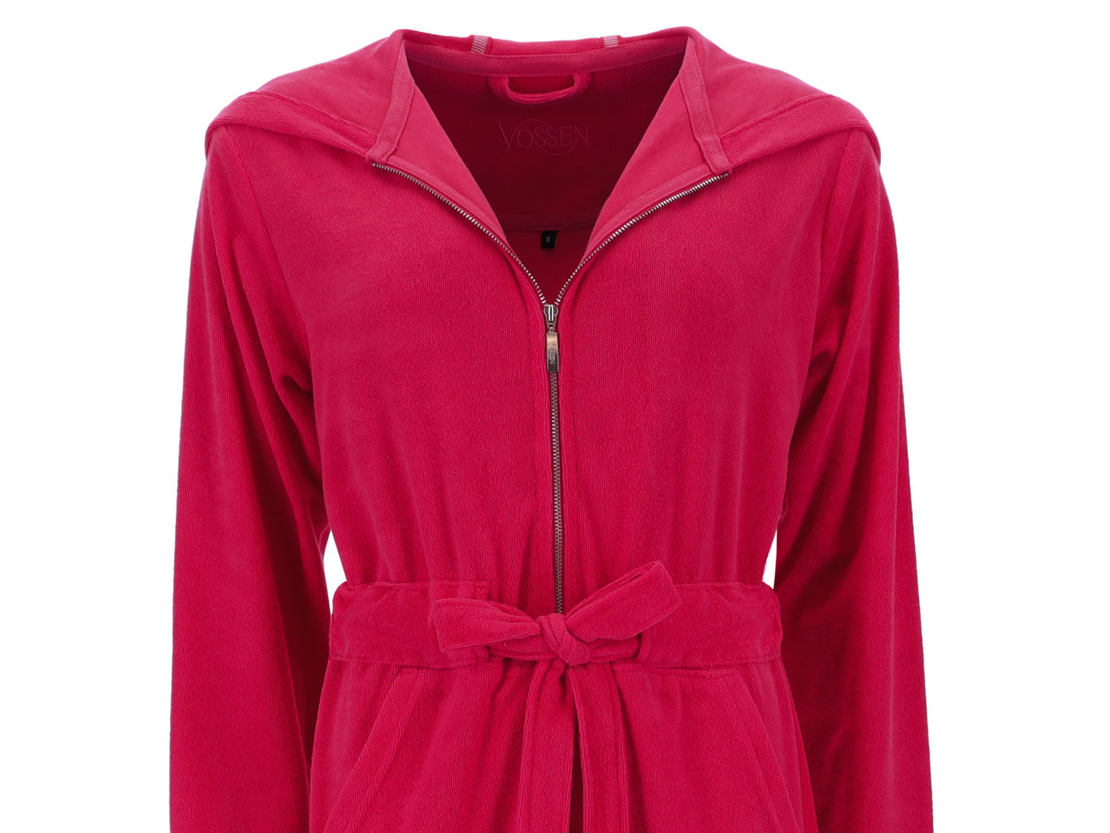 Szlafrok Vossen Tampa Red zapinany na zamek