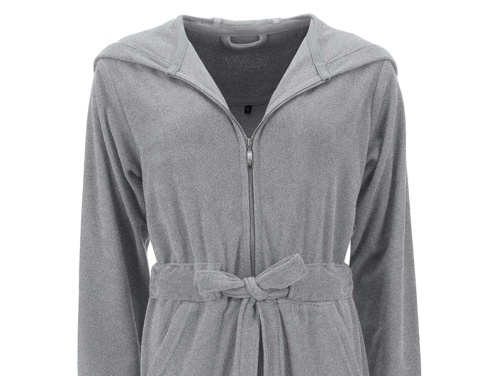 Szlafrok Vossen Tampa Grey zapinany na zamek