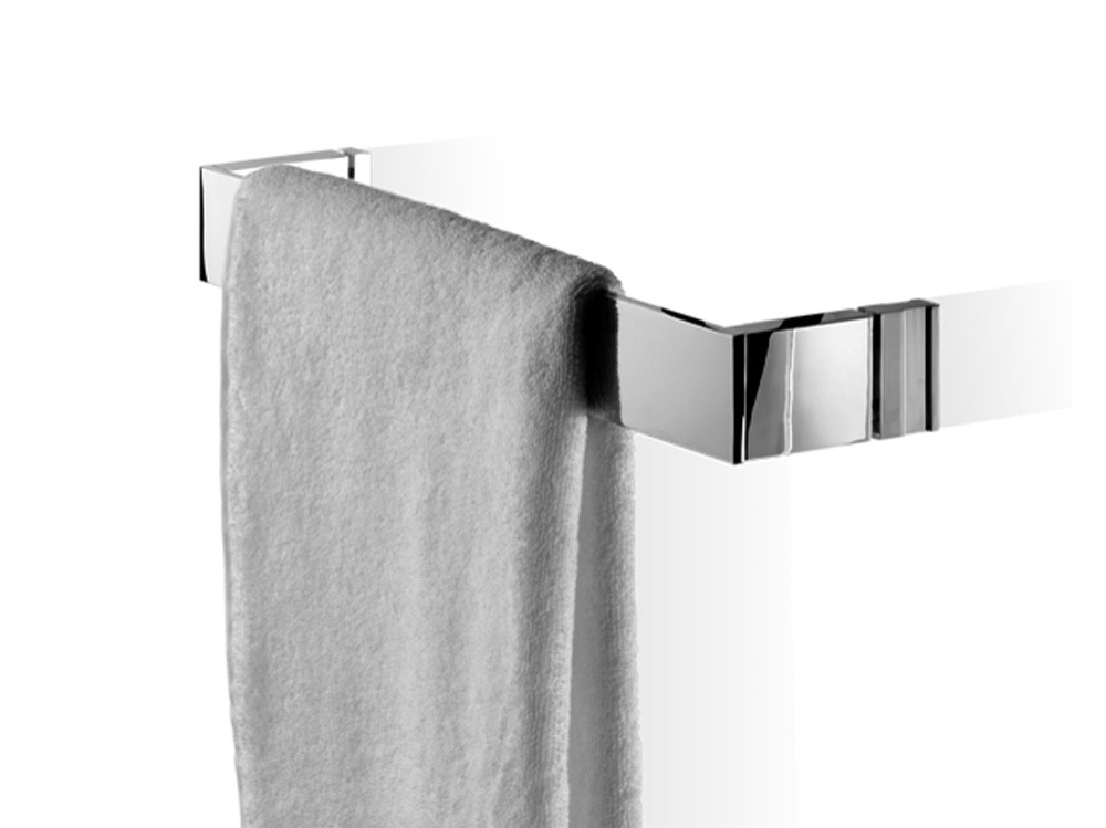 Uchwyt do kabiny i reling na ręczniki 2w1 Decor Walther Brick BK DTG Chrome