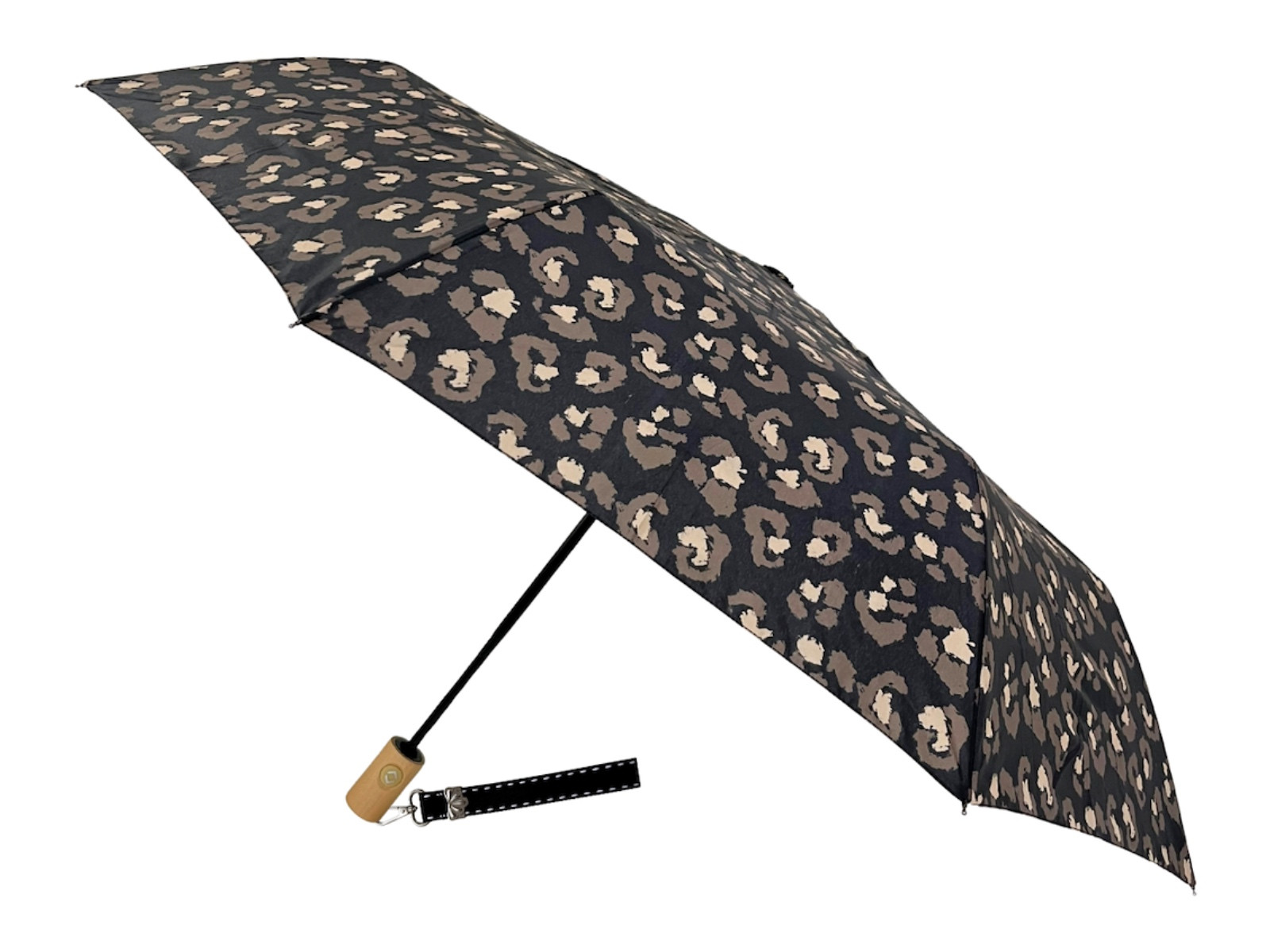 Parasol Smati Leopard Black / automatyczny składany