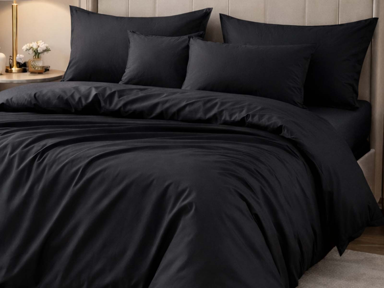 Pościel Vincenza Uni Satin Black 200x220PL