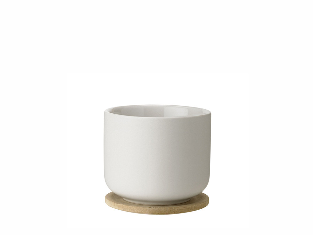 Kubek na herbatę z podstawką Stelton Nordic Theo Sand