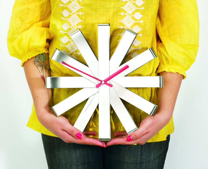 Zegar ścienny Umbra Ribbon Steel