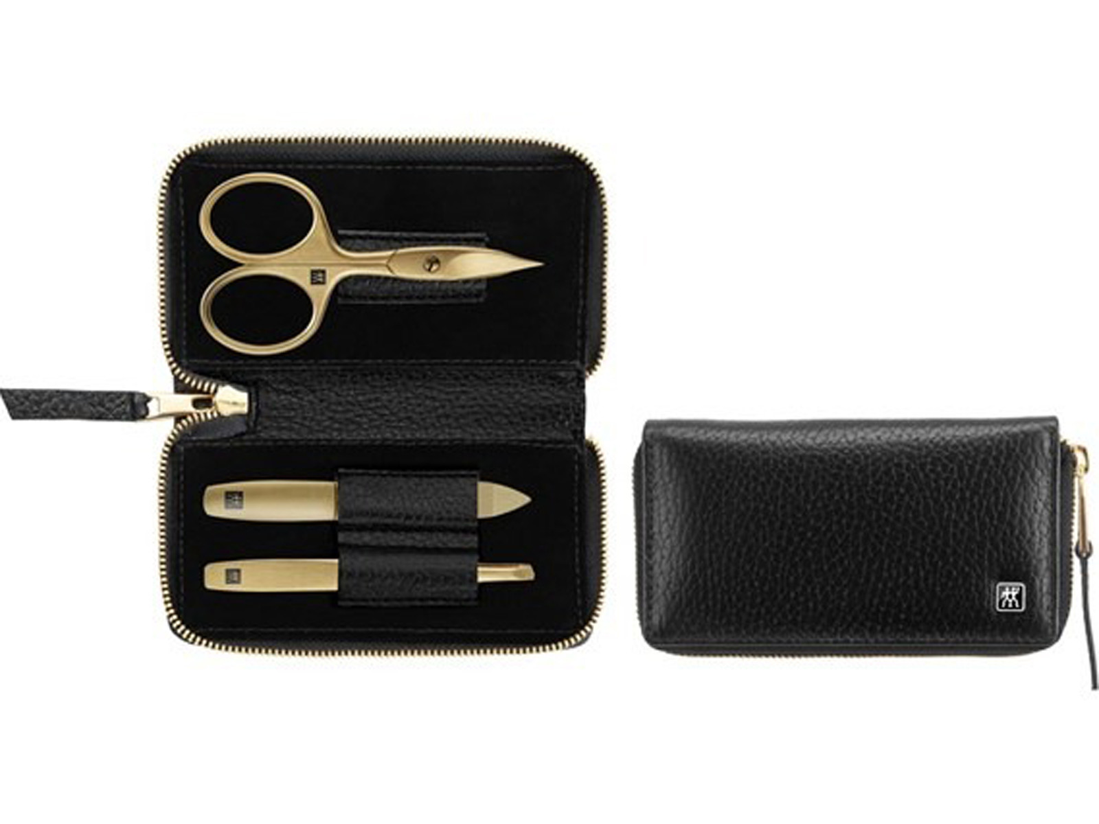 Zestaw do manicure Zwilling Twinox Gold Edition 3 elementy w etui z zamkiem
