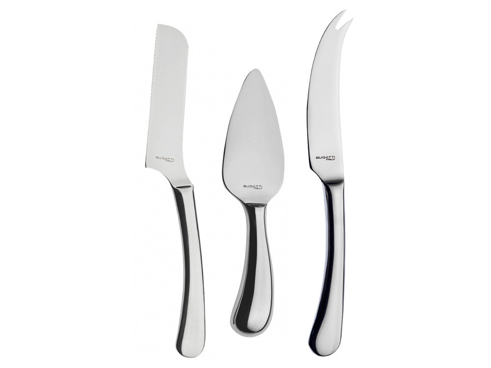 Zestaw noży do sera x3 Bugatti Settimocielo Shining