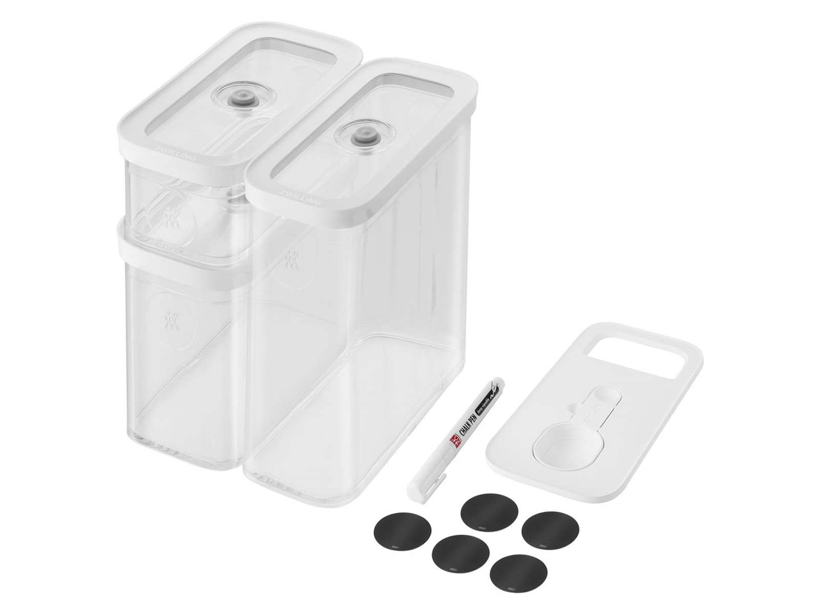 Zestaw pojemników próżniowych Zwilling Fresh & Save Cube Gray 5 elementów