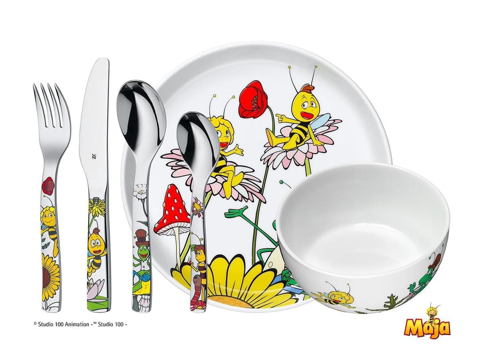 Zestaw stołowy dla dzieci WMF Pszczółka Maja 6-elementowy