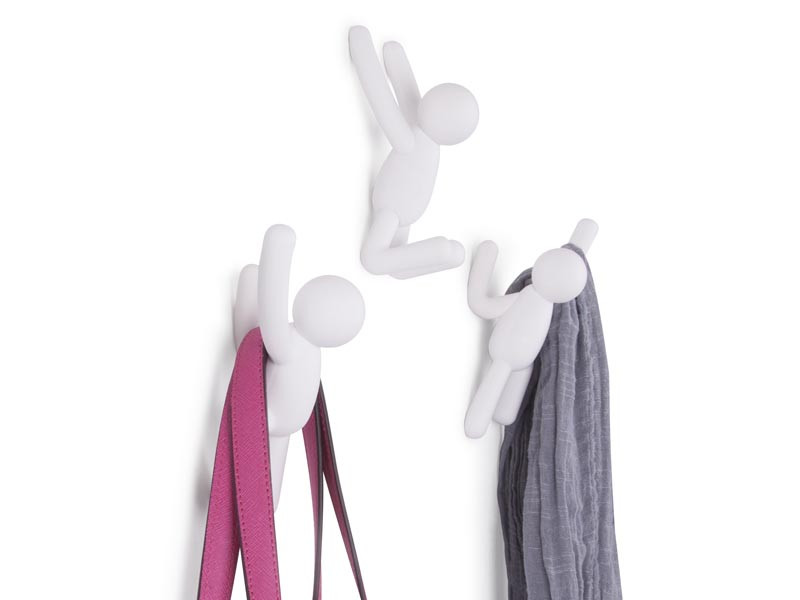 Zestaw wieszaczków ściennych x3 Umbra Buddy White