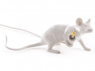 Lampa Seletti Mouse Laying White / Lampa stołowa USB