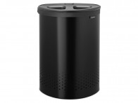 Kosz na bieliznę dwukomorowy Brabantia Selector Laundry Black Matt 55L..