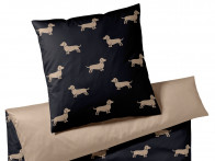 Pościel Elegante Dogs Black Beige..