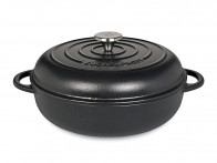 Brytfanna żeliwna z pokrywką Kuchenprofi Provence IND Round Black 3,9l..
