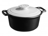 Garnek Emile Henry Sublime+ IND Black/White 4l z pokrywką..