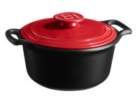 Garnek Emile Henry Sublime+ IND Black/Red 4l z pokrywką..