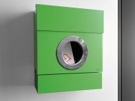 Skrzynka na listy z okienkiem Radius Letterman II Green z gazetownikiem..