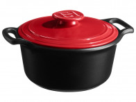 Garnek Emile Henry Sublime+ IND Black/Red 5,5l z pokrywką..