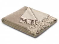 Pled Biederlack Cashmere Wool Natur-Sand 130x170..