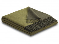 Pled Biederlack Cashmere Wool Olive-Loden 130x170..