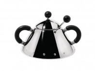 Cukiernica z łyżeczką Alessi 9097 Black 200ml..