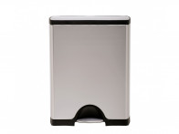 Kosz na śmieci pedałowy Simplehuman Deluxe Recycler Silver FPP 46L..