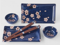 Zestaw do sushi Made In Japan Sakura Blue - dla 2 osób..