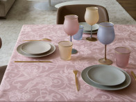 Obrus Le Jacquard Francais Tivoli Rose Okragły 240..