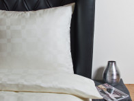 Pościel Hefel Classic Tencel Karo Ivory 200x200..
