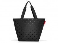 Torba na zakupy Reisenthel Shopper M Glossy Dots Black Waterproof..