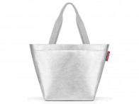 Torba na zakupy skórzana Reisenthel Shopper M Silver Crackle..