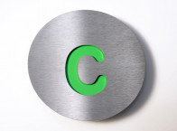 Tabliczka literowa Radius `c` Green..